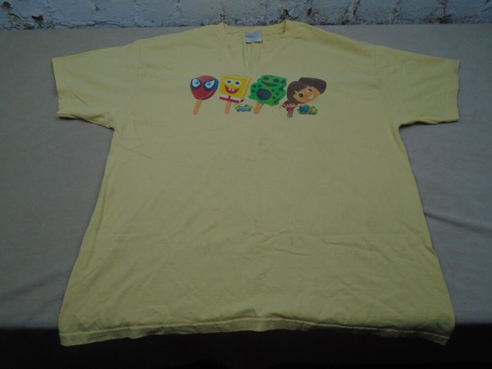 Vintage Good Humor Popsicle Promo T-Shirt XL Spider-Man SpongeBob Dora Rare